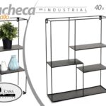MENSOLA BACHECA DA PARETE TAVOLO METALLO LIBRERIA SCAFFALE h50*40cm