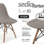 Sedie Nordica Design Polipropilene Gambe Legno Cucina Studio Salotto TORTORA