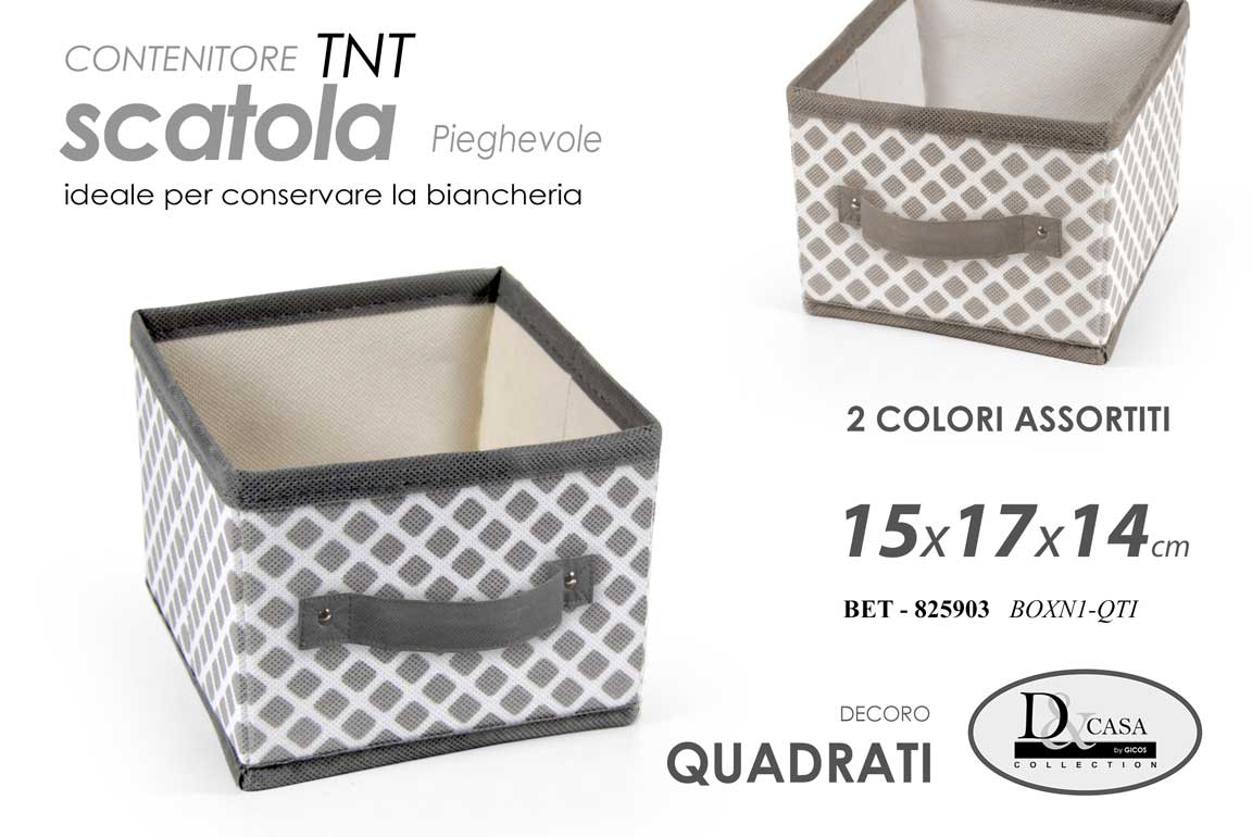 8025569825903 ORGANIZER ARMADIO CASSETTI SCATOLA SALVASPAZIO CONTENITORE GUARDAROBA 15*17*14cm - immagine 1