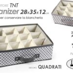 ORGANIZER 12 POSTI CONTENITORE BOX CASSETTI CRAVATTE CALZINI ACCESSORI 28*35*12