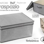 SCATOLA CONTENITORE BIANCHERIA ORGANIZER SALVASPAZIO VESTITI ARMADIO 48*36*19 cm