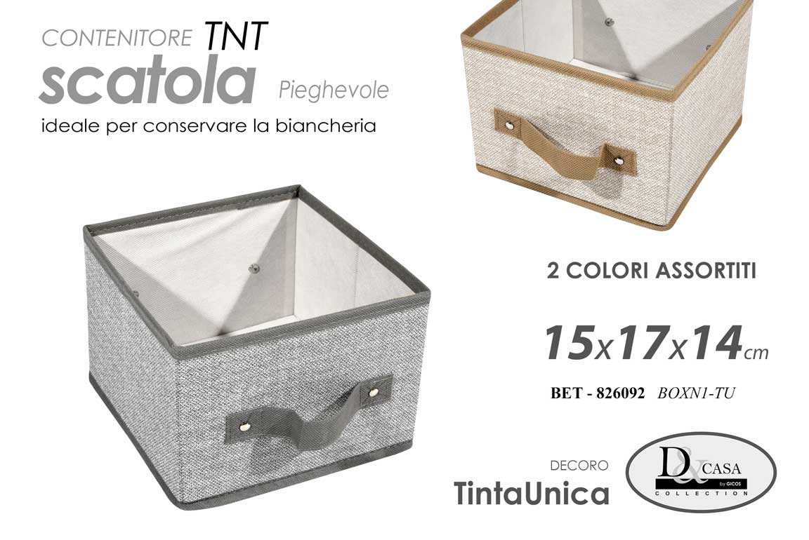 8025569826092 ORGANIZER ARMADIO CASSETTI SCATOLA SALVASPAZIO CONTENITORE GUARDAROBA 15*17*14CM - immagine 1