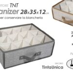 ORGANIZER 12 POSTI CONTENITORE CRAVATTE CALZINI ACCESSORI CASSETTO 28*35*12cm