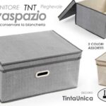 ORGANIZER BIANCHERIA SALVASPAZIO VESTITI SCATOLA CONTENITORE ARMADIO 50*40*25 cm