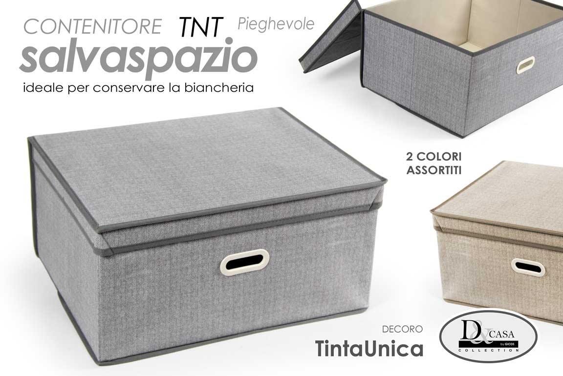 8025569826191 ORGANIZER BIANCHERIA SALVASPAZIO VESTITI SCATOLA CONTENITORE ARMADIO 50*40*25 cm - immagine 1
