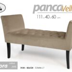 PANCA CLASSICA MODERNA VELLUTO TORTORA CAMERA LETTO INGRESSO SALOTTO 111*40*62