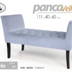 PANCA VELLUTO CIELO CLASSICA MODERNA CAMERA DA LETTO INGRESSO SALOTTO 111*40*62