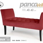 PANCA CLASSICA MODERNA VELLUTO BORDEAUX CAMERA LETTO INGRESSO SALOTTO 111*40*62