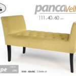 PANCA CLASSICA MODERNA VELLUTO SENAPE CAMERA DA LETTO INGRESSO SALOTTO 111*40*62