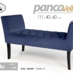 PANCA VELLUTO LEGNO CLASSICA MODERNA CAMERA DA LETTO INGRESSO SALOTTO 111*40*62