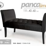 PANCA CLASSICA MODERNA ECOPELLE NERO CAMERA DA LETTO INGRESSO SALOTTO 111*40*60