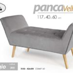 PANCA VELLUTO GRIGIO CLASSICA MODERNA CAMERA LETTO INGRESSO SALOTTO 117*40*60cm