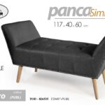 PANCA NERA ECOPELLE CLASSICA MODERNA INGRESSO SALOTTO CAMERA LETTO 117*40*h60 cm