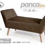 PANCA CLASSICA MODERNA ECOPELLE MARRONE CAMERA LETTO INGRESSO SALOTTO 117*40*60