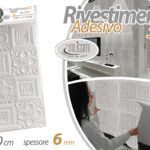 Rivestimento adesivo 3d pannello parete muro decorativo moderno schiuma 70*70 cm