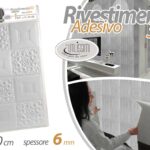 Pannello rivestimento muro decoro rilievo bianco adesivo 3d schiuma casa 70 cm