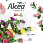 ALCEA A RAMO FIORI FINTI 86 CM MAZZO MAZZOLINO ARTIFICIALE STELO DECORATIVI