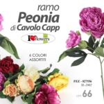 PEONIA DI CAVOLO CAPP CON STELO 66 CM FIORE DECORATIVO ARTIFICIALE FASCIO MAZZO