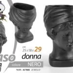 VASO TESTA DONNA VISO DEA PORTA PIANTE CACHEPOT FIORI CLASSICO MODERNO 29*25*18