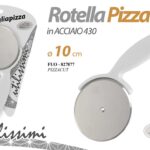 ROTELLA TAGLIAPIZZA CUCINA PRATICO TAGLIA PIZZA COLTELLO ACCIAIO PLASTICA 10cm