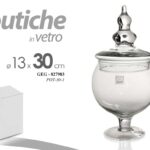 POUTICHE Scatola VETRO Coperchio VETRO TRASPARENTE VASO CENTRO TAVOLA 30*13 cm
