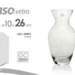 VASO VETRO FIORI DA TAVOLA TONDO CENTRO TAVOLA ANNIVERSARIO ALTO Elegante h26*16