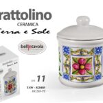 BARATTOLO BARATTOLINO CERAMICA CUCINA TERRA E SOLE MODERNO VINTAGE 11 CM