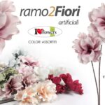 RAMO 2 FIORI FIORE STELO 83 CM DECORATIVO ARTIFICIALE PER FASCIO MAZZO COLOR