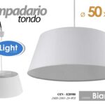 LAMPADARIO SOFFITTO BIANCO TELA TONDO SALOTTO CUCINA Lampada a Sospensione 50cm