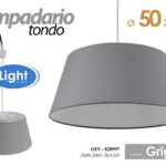 LAMPADARIO SOFFITTO GRIGIO TELA TONDO SALOTTO CUCINA Lampada a Sospensione 50cm