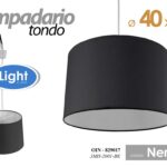 LAMPADARIO SOFFITTO NERO TELA TONDO SALOTTO CUCINA Lampada a Sospensione 40 cm