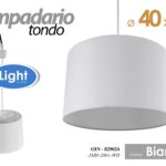 LAMPADARIO SOFFITTO BIANCO TELA TONDO SALOTTO CUCINA Lampada a Sospensione 40cm