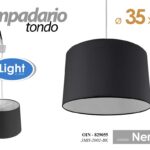 LAMPADARIO MODERNO TELA SALOTTO CUCINA Lampada Sospensione NERO TONDO E27 35cm
