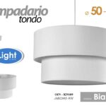 LAMPADARIO SOFFITTO BIANCO TELA TONDO SALOTTO CUCINA Lampada Sospensione 50*34cm