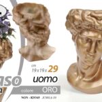 VASO TESTA UOMO VISO PORTA PIANTE CACHEPOT GIOVANE FIORI CLASSICO MODERNO h29*19