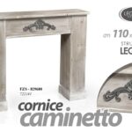 Cornice Finto Caminetto Camino Decorativa CLASSICO MODERNO GRIGIO 110*23*h96 cm