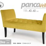 PANCA CLASSICA MODERNA VELLUTO GIALLO CAMERA DA LETTO INGRESSO SALOTTO 111*40*62