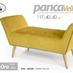PANCA CLASSICA MODERNA VELLUTO GIALLO CAMERA LETTO INGRESSO SALOTTO 117*40*60cm
