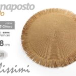 Segnaposto tondo tavola sottopiatto ricevimenti moderno vintage marrone 38 cm