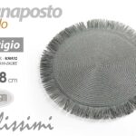 Segnaposto tondo tavola sottopiatto ricevimenti moderno vintage grigio 38 cm
