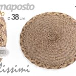 Segnaposto tondo tavola etnico sottopiatto ricevimenti moderno vintage c 38 cm