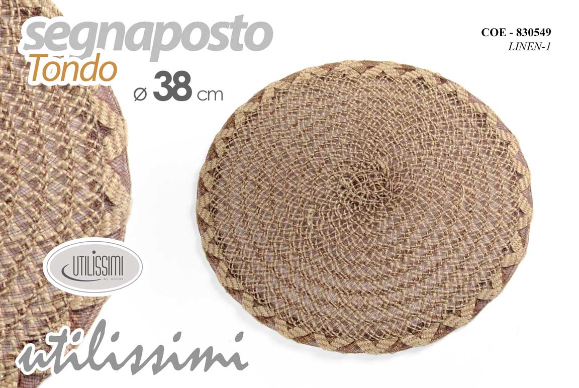 8025569830549 Segnaposto tondo tavola etnico sottopiatto ricevimenti moderno vintage c 38 cm - immagine 1