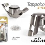TAPPO BOTTIGLIA VINO SPUMANTE SALVA FRESCHEZZA METALLO CHIUSURA ERMETICA SCATTO