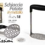 SCHIACCIA PATATE VERTURE LESSE MANUALE PRESSA VERTICALE FORI Impugnatura SO 18cm
