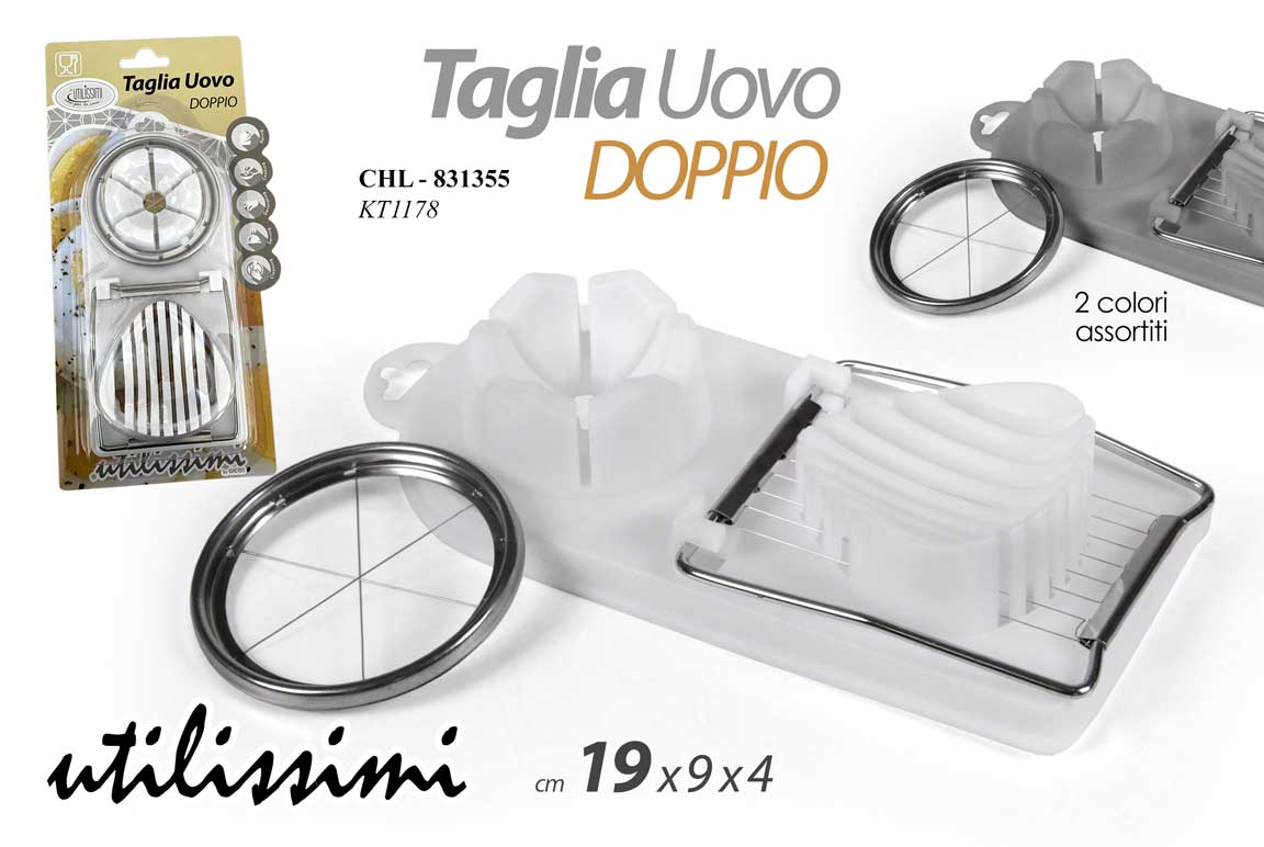 8025569831355 Taglia Uovo Affetta Uova Tagliauovo A Fette Spicchi Utensili Da Cucina 19*9*4cm - immagine 1