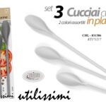 3 CUCCHIAI MESTOLO CHEF CUCCHIAIO INSALATA DOLCI PASTICCERIA USO FREDDO 25/29/33