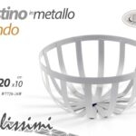 Cestino cucina pane frutta tondo cesto moderno cucina metallo bianco 20*20*10
