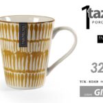 Tazza mug gialla latte tè colazione cioccolata porcellana moderno vintage 320 ml