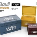 3 BAULI CASSAPANCA FORZIERE BAULE SCATOLA PORTAOGGETTI STILE MILITARE 50/40/30 L