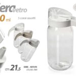 BOTTIGLIA OLIO OLIERA VETRO MANICO DISPENSER SALVAGOCCIA CONTENITORE 1 LT 21 cm